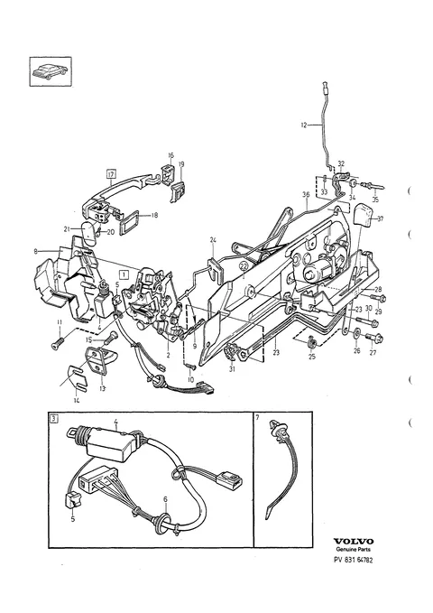 Rear door locking system