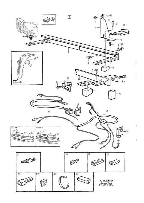Bracket for extra driving lamp bumpers