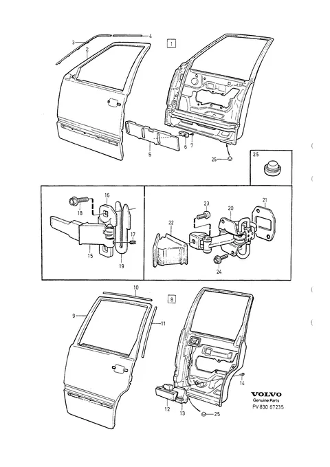 Coque de carrosserie porte · 805