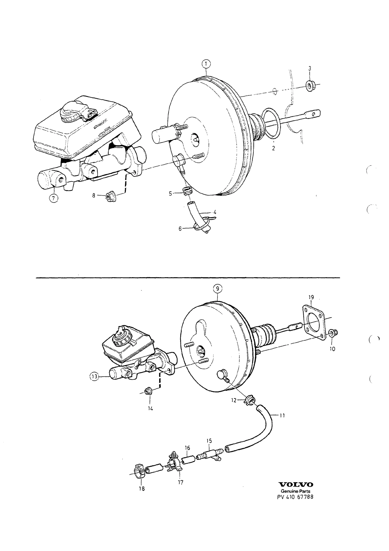 HUVUDCYLINDER SERVOCYLINDER
