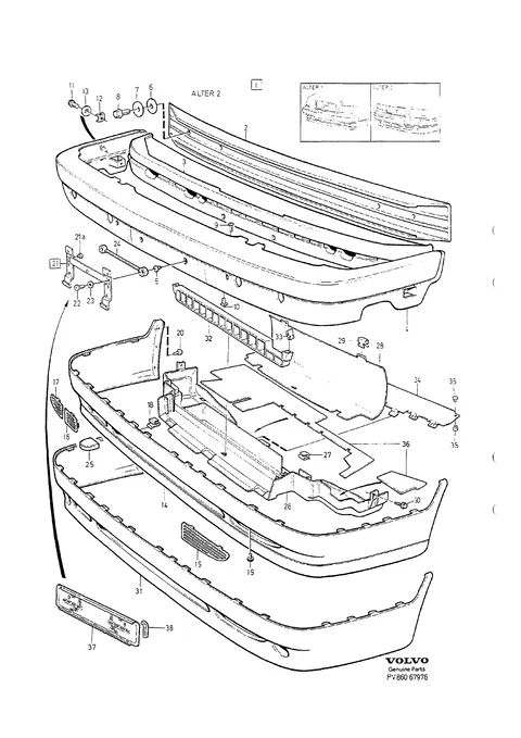 Front bumper, spoiler air guides