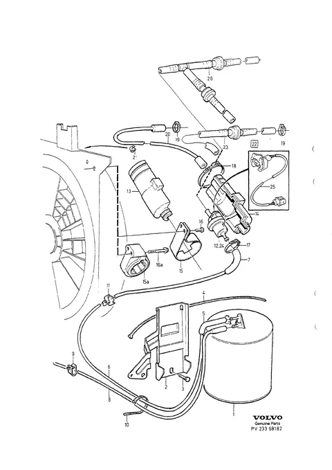 Carbon filter with fittings
