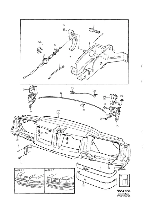 Front section bonnet lock