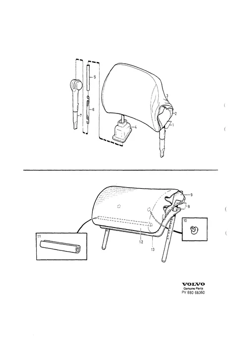 Rear head restraint