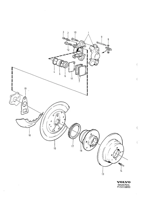 Rear wheel brake