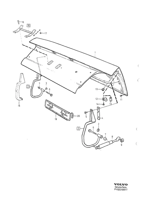 Body frame boot lid