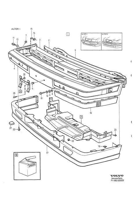 Front bumper, spoiler air guides
