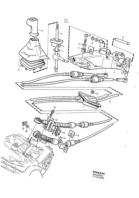 Shift control gearbox, manual