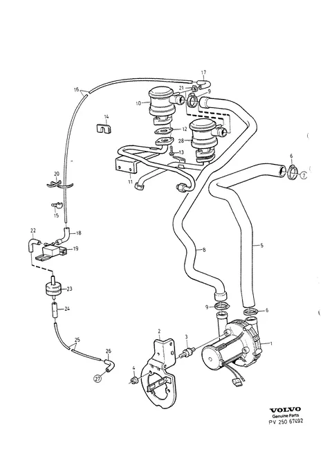Emission control with air pump