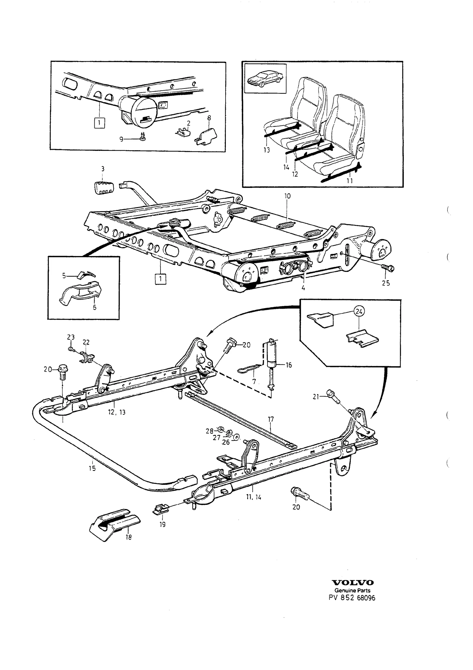 SUBFRAME FOR SEAT, MANUAL ADJUSTMENT