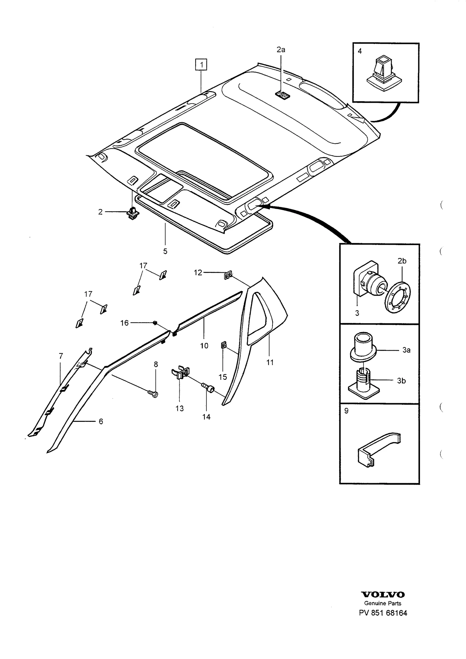 INTERIOR PARTS, ROOF SECTION