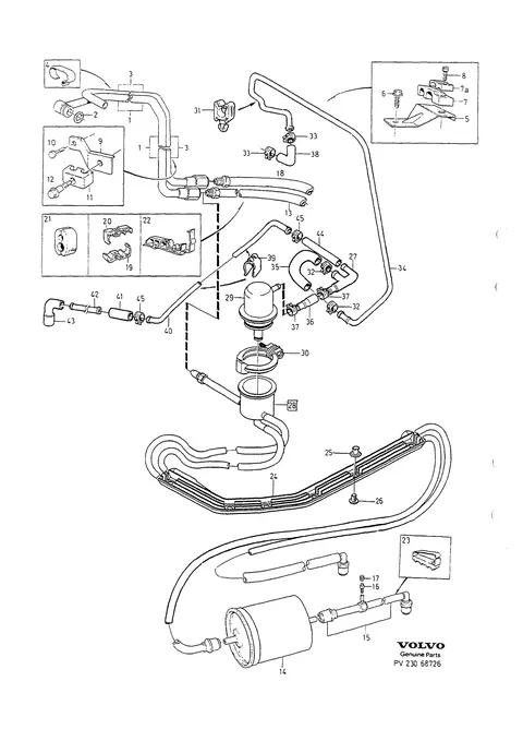 Kraftstoffleitungen vom Tank zum Motor · 154