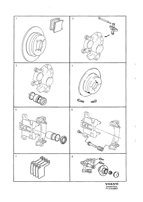Jeux de reparation frein roue arriere
