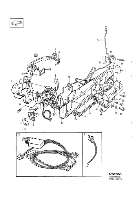 Porte arriere systeme verrouillage
