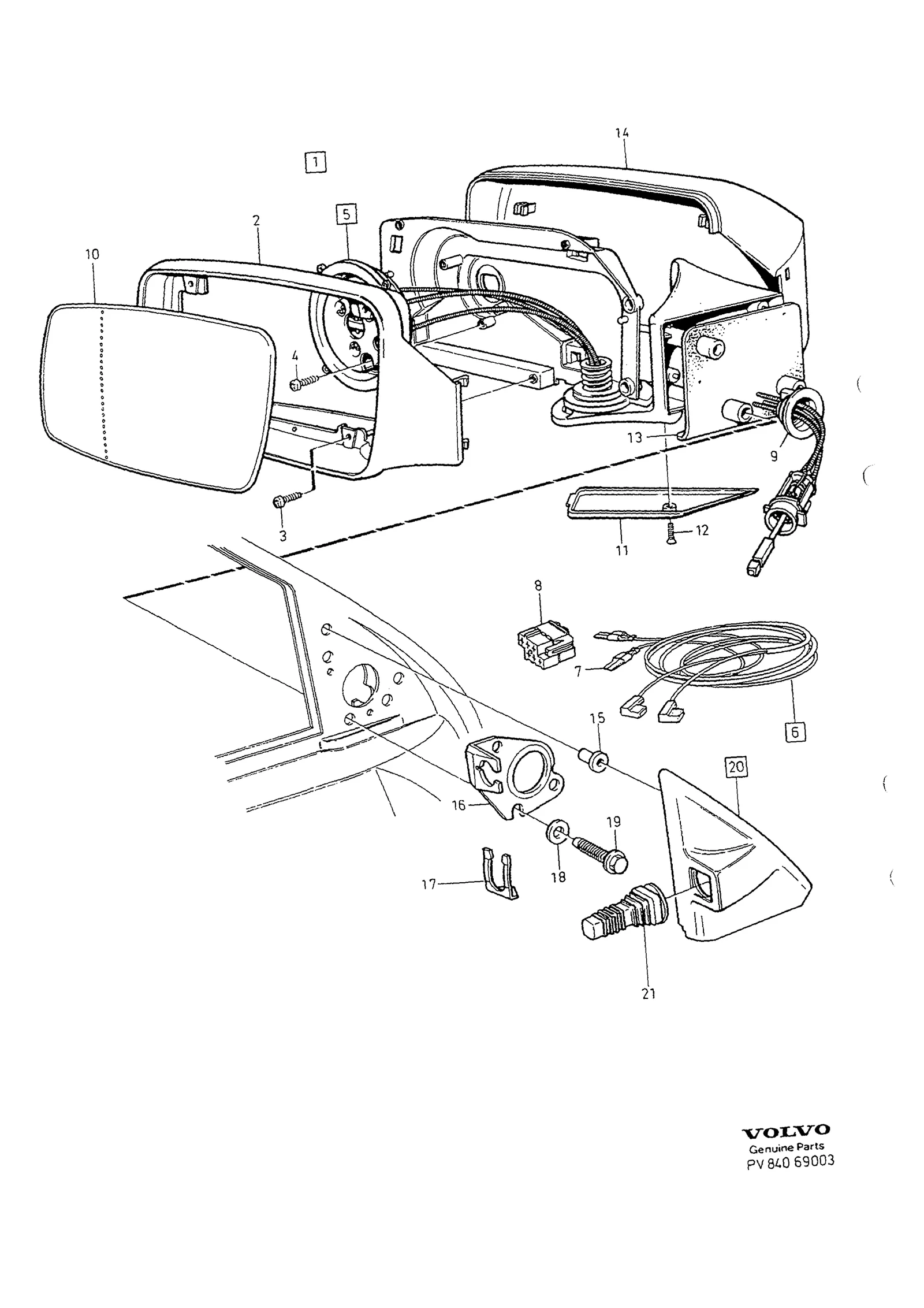 REAR VIEW MIRROR, MANUALLY OPERATED