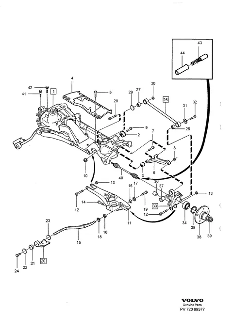 Suspension roue arriere