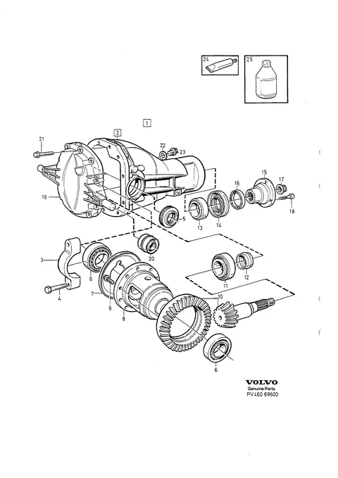 Split rear axle awd