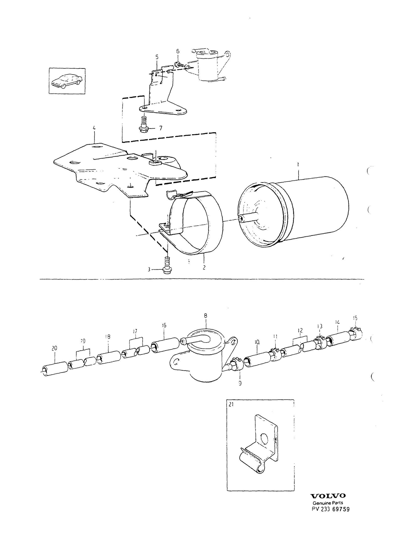 FUEL FILTER WITH FITTINGS