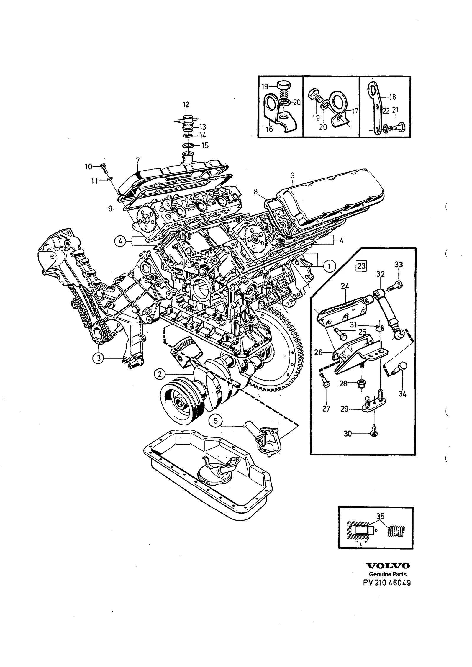 MOTOR MED MONTERINGSDETALJER