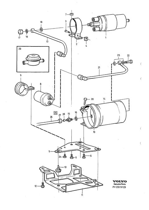 Fuel pump with fittings