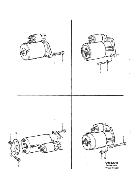 Installation parts startmotor