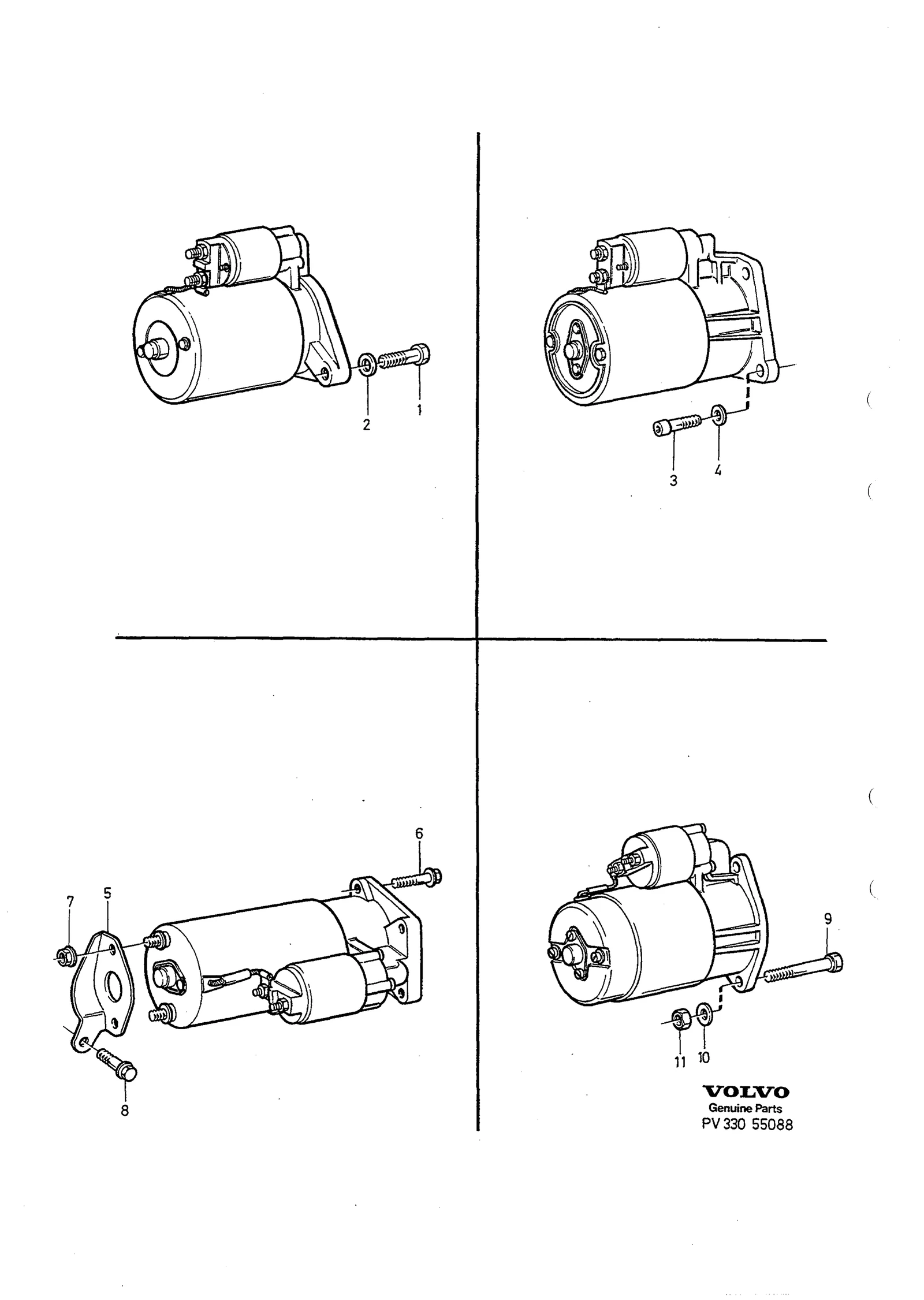 MONTERINGSDETALJER STARTMOTOR