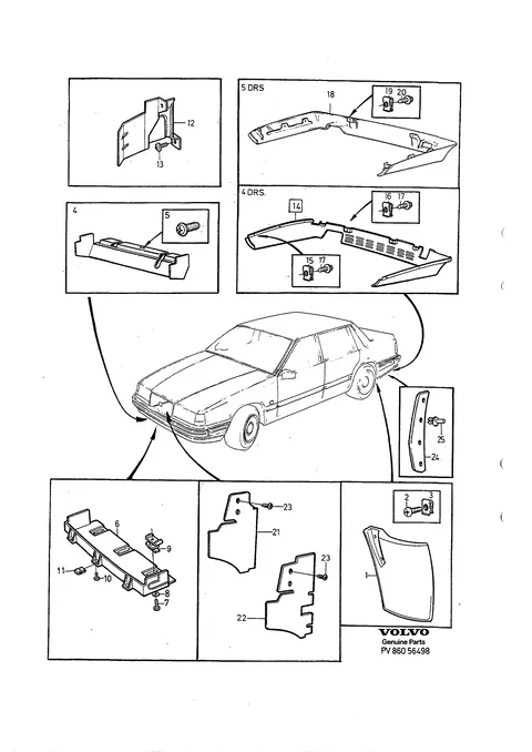 Cover plates, air guides, mudflaps