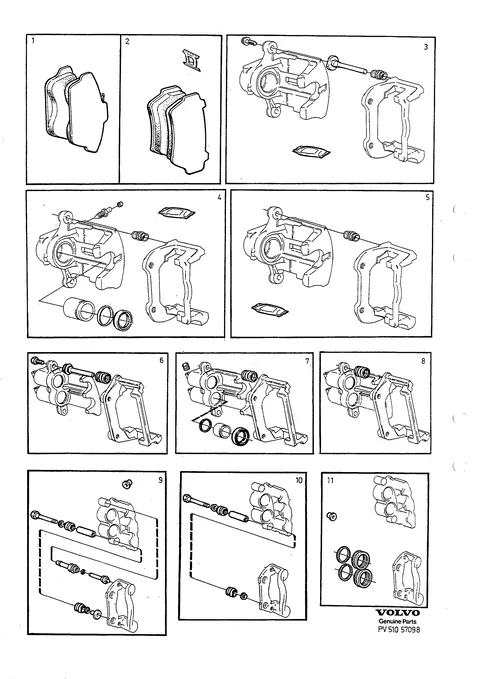 Repair kits front wheel brake
