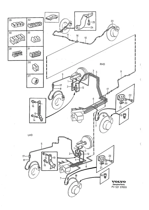 Brake pipes with fittings
