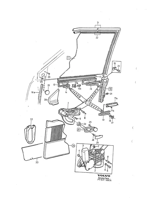 Front door winder mechanism