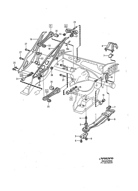 Rear suspension live rear axle