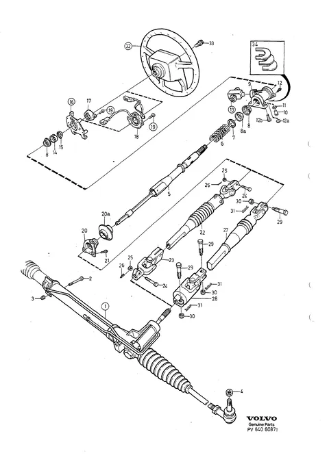 Steering steering gear steering shaft