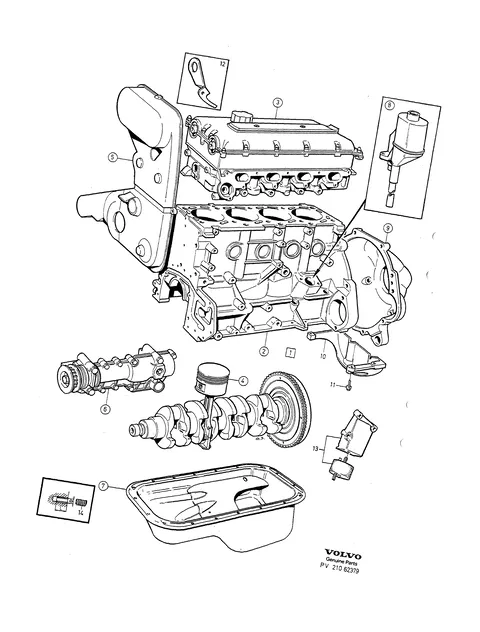 Motor med monteringsdetaljer · 155