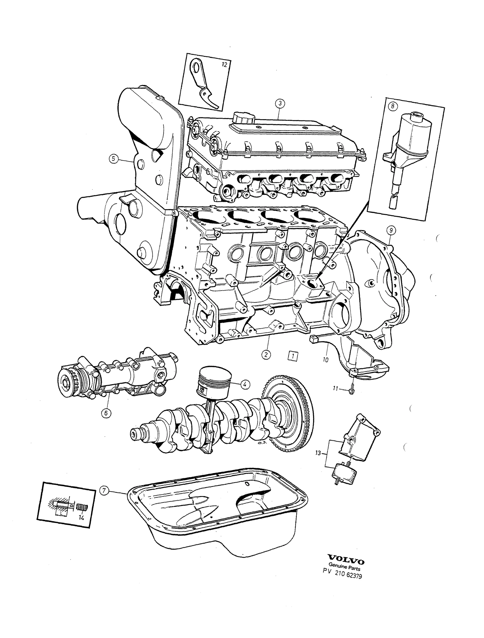 MOTOR MED MONTERINGSDETALJER