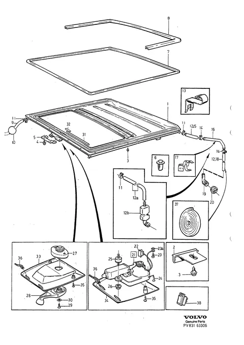 Roof hatch, drainage channel