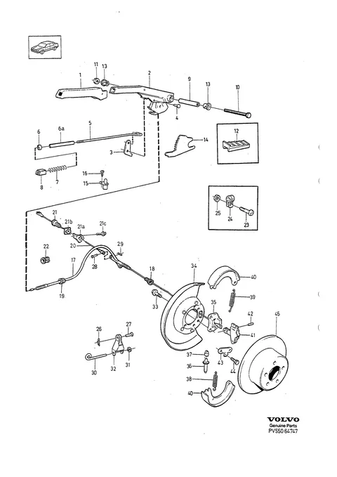 Parking brake live rear axle