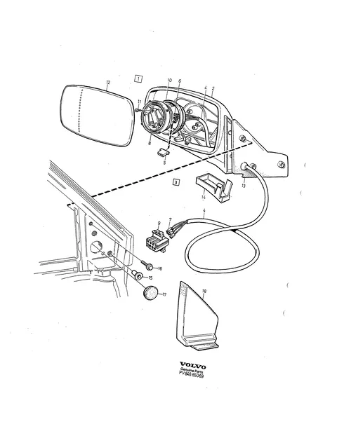 Door mirrors electrically operated