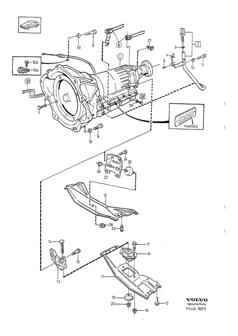 Gearbox, automatic gearbox mounting
