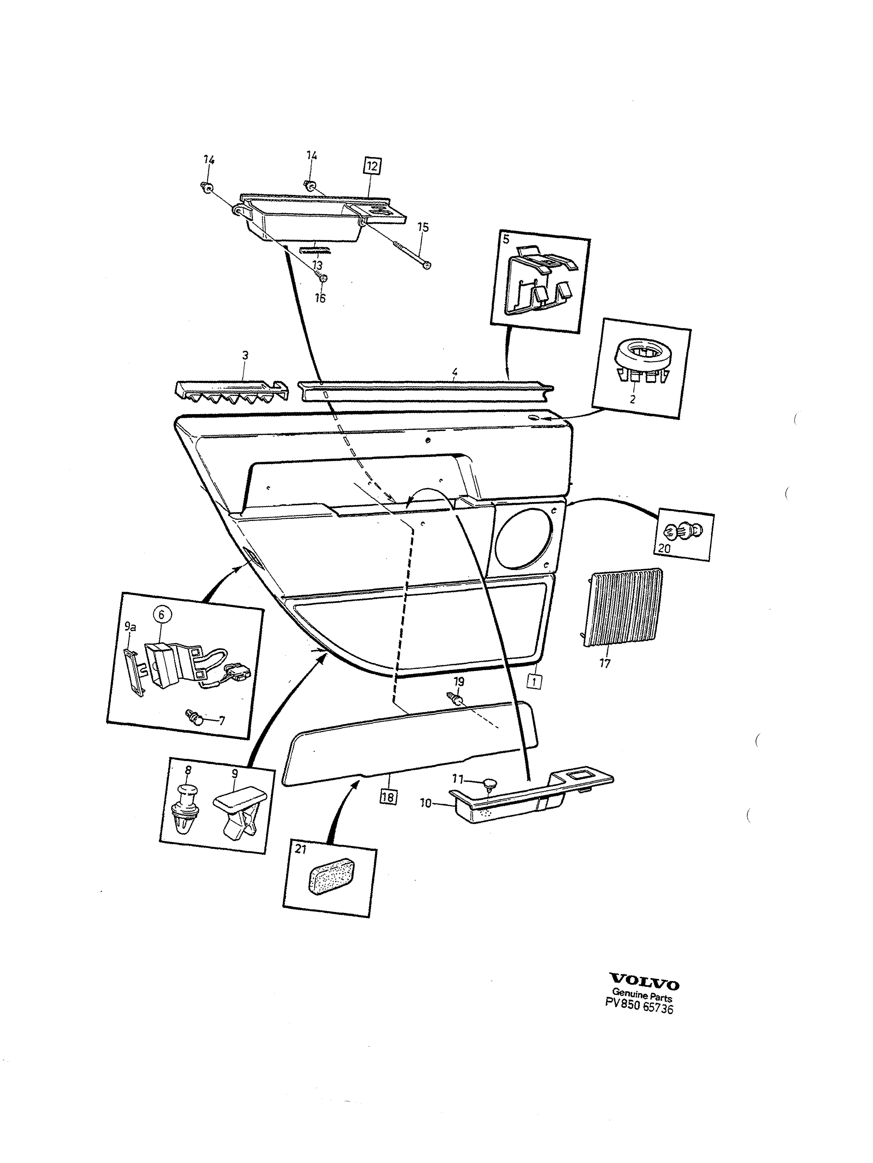ARTIKLAR FÖR BAKRE DÖRRPANEL