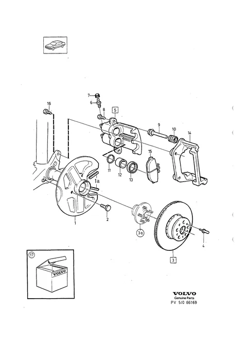 Front wheel disc, ventilated