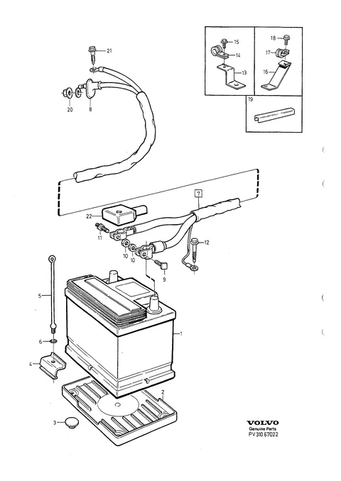 Batteries with mounting parts