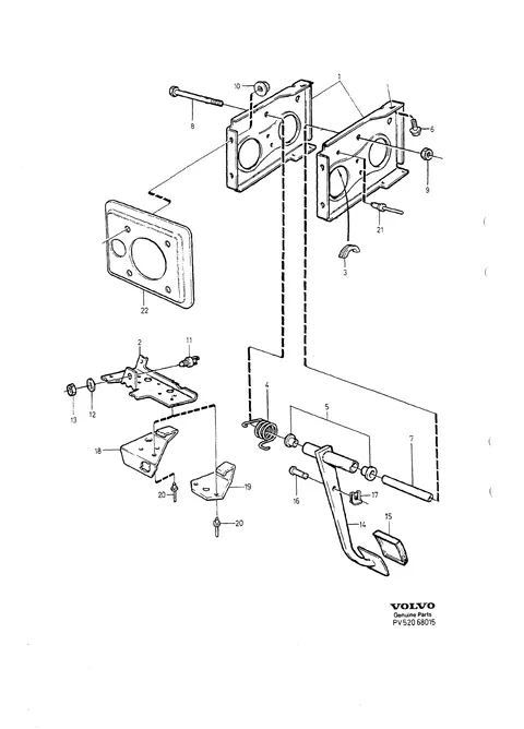 Brake pedal with fittings