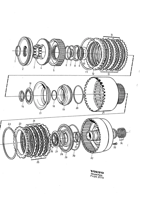 Auto. gearbox, overdrive, freewheel-clutch-brake