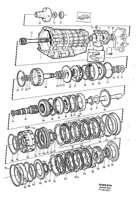 AUTOMATIKGETRIEBE, GEHÄUSE MIT PLANETENGETRIEBE, ZWISCHENWAND–ABTRIEBSWELLE · 931
