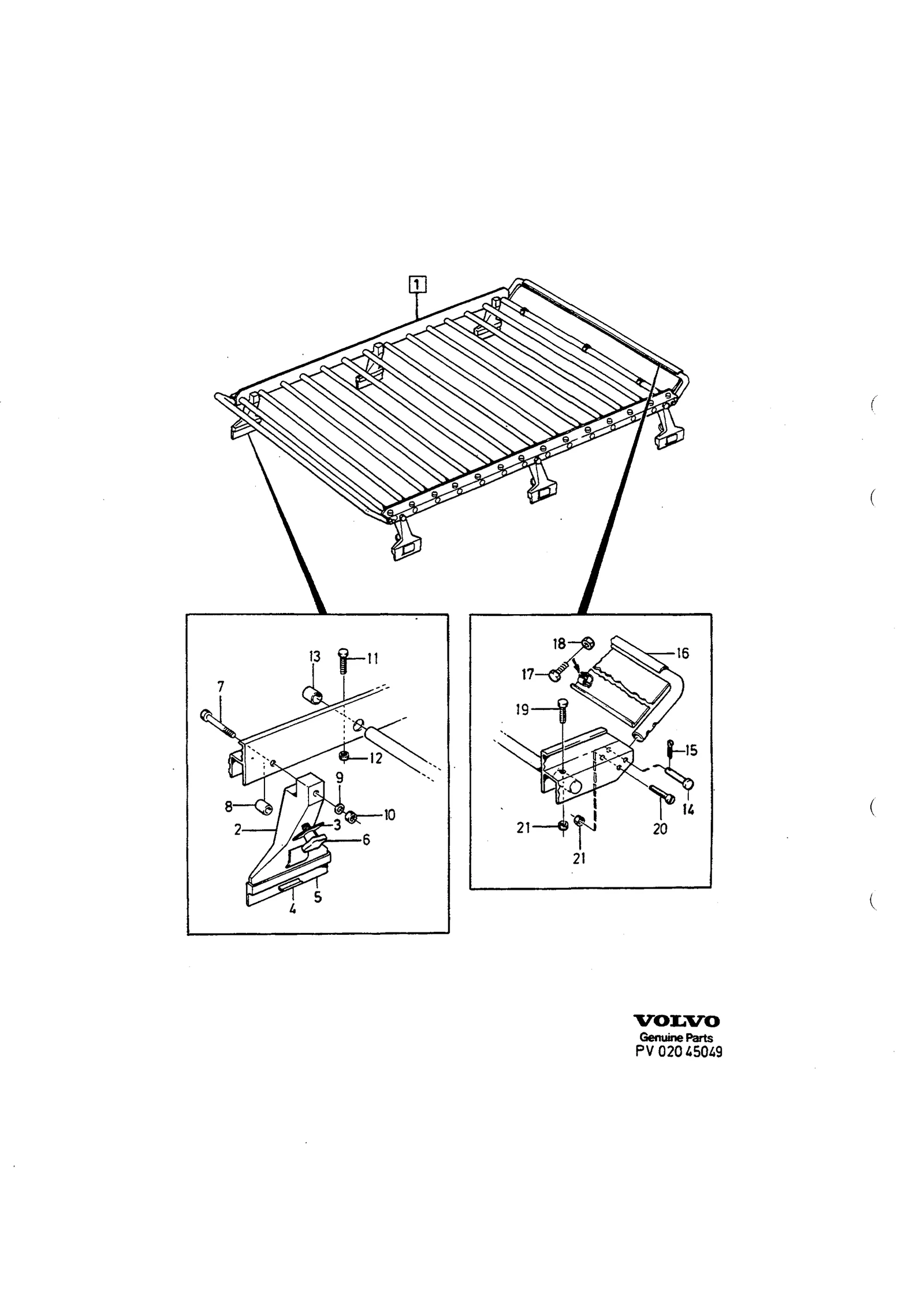 Work roof rack til Volvo 940/960 1994- & S90/V90 1997-