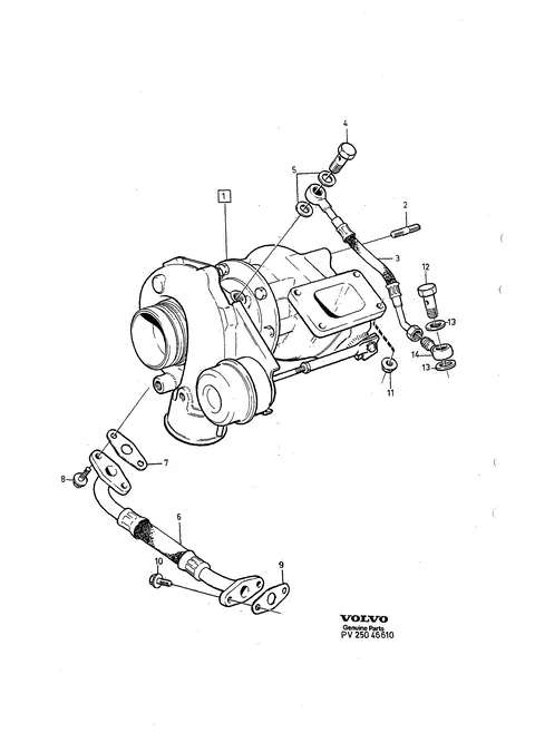 Turbocharger with connecting parts