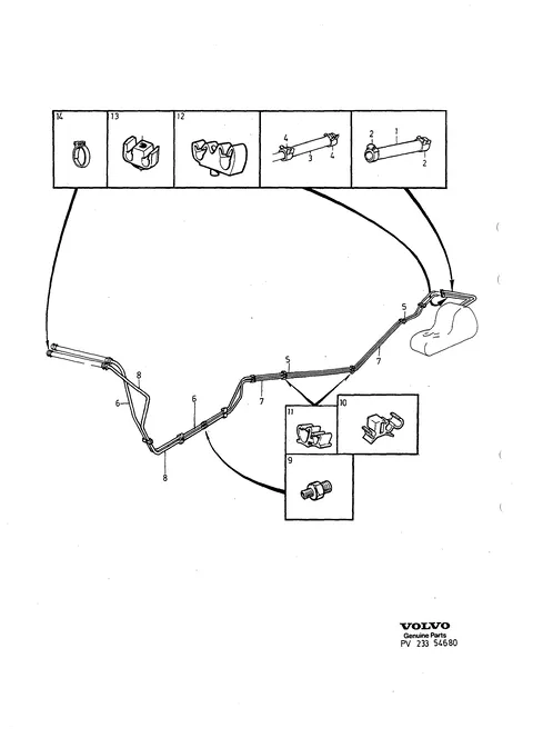 Fuel pipes from tank to engine / dsl