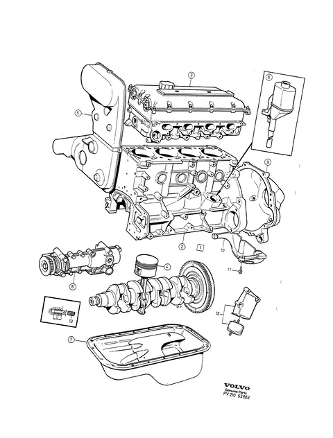Motor med monteringsdetaljer · 129