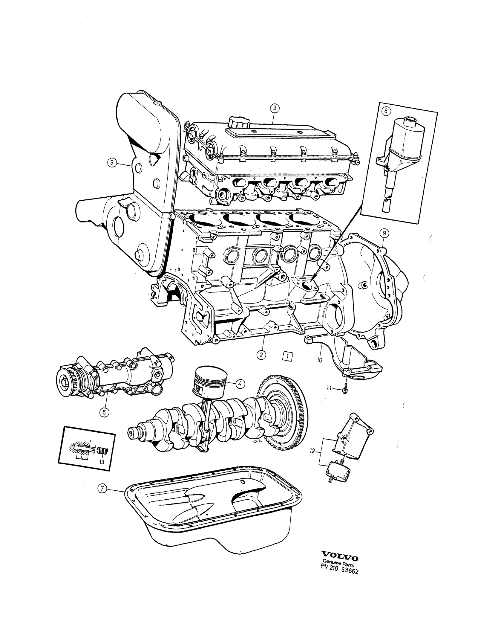 MOTOR MED MONTERINGSDETALJER
