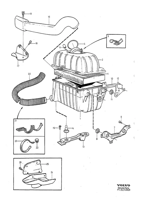 Air filter B200,B230 w/o turbo